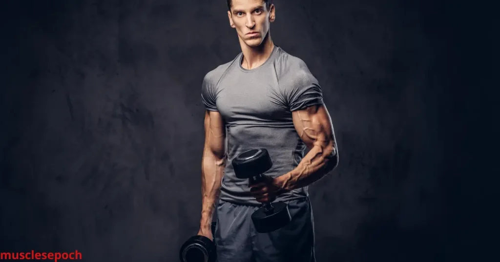 Slim male athlete performing compound barbell squat as part of an ectomorph-focused workout plan in a gym.