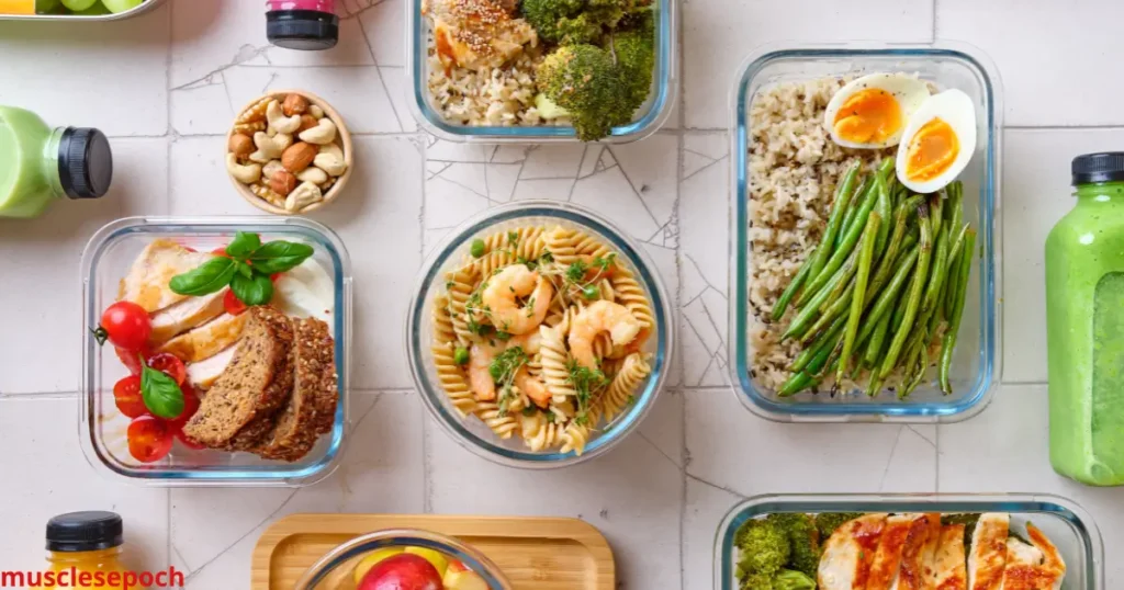 Healthy pre-workout meal options including fruits, nuts, and whole grains for energy boost